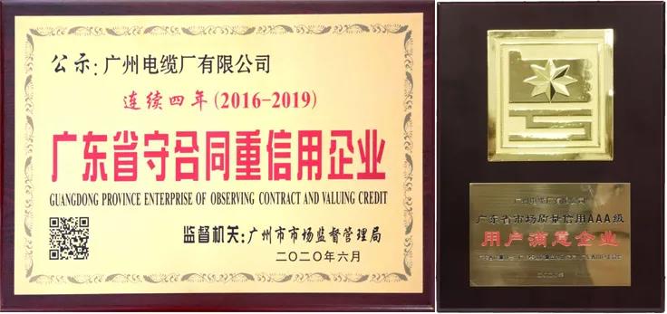 喜訊！廣州電纜獲2020年度納稅信用最高等級(jí)A級(jí)評(píng)價(jià)