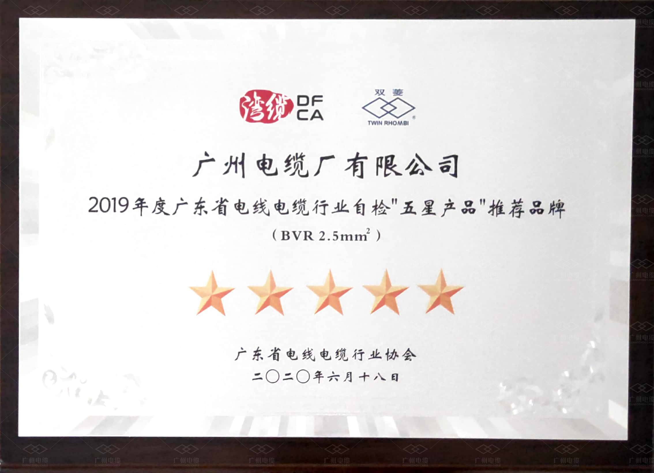 廣州電纜獲三項“五星級”榮譽，彰顯行業(yè)競爭力！